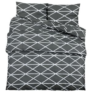 vidaXL Bettw&auml;sche-Set Grau 140x200 cm Baumwolle