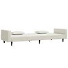 vidaXL Schlafsofa 2-Sitzer mit 2 Kissen Creme Samt