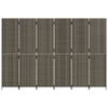 vidaXL Paravent 6-tlg. Grau Poly Rattan