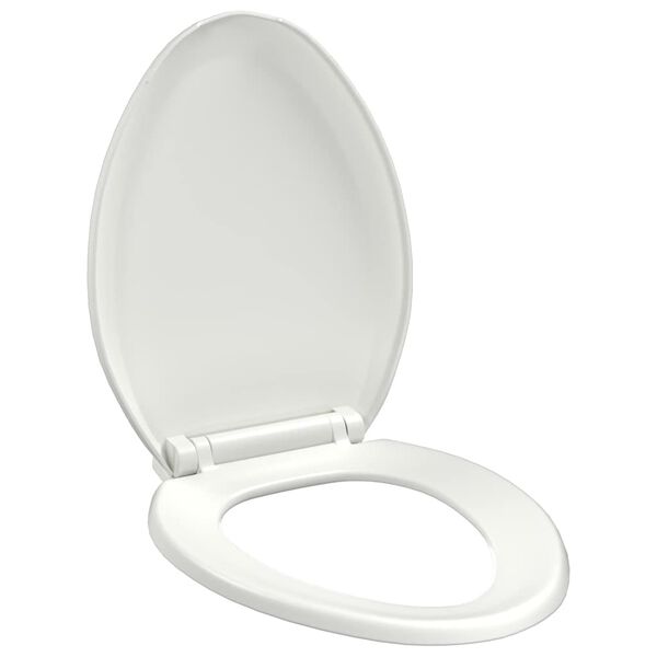 vidaXL Toilettensitz mit Absenkautomatik und Quick-Release-Design Wei&szlig;