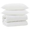 vidaXL Decke mit Kissen mit Kissen 3 pcs Wei&szlig; Mikrofaser