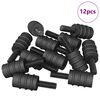 vidaXL Abstandsschraube 12 Stk. Schwarz M4 Gummi und Stahl