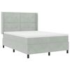 vidaXL Boxspringbett mit Kopfteil Hellgrau 140 x 200 cm Samt