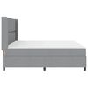 vidaXL Boxspringbett mit Matratze Hellgrau 200 x 200 cm Stoff