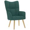 vidaXL Relaxsessel mit Hocker Dunkelgr&uuml;n Stoff