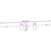 vidaXL Schiebetürbeschlag-Set 183 cm Stahl Schwarz
