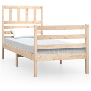 vidaXL Massivholzbett 75x190 cm