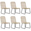 vidaXL 7-tlg. Garten-Essgruppe Poly Rattan und Glas