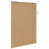 vidaXL Rollo mit Vorh&auml;ngen Braun 150 x 220 cm Bambus