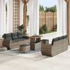 vidaXL Garten-Sofa-Set 9 pcs Grau Poly-Rattan