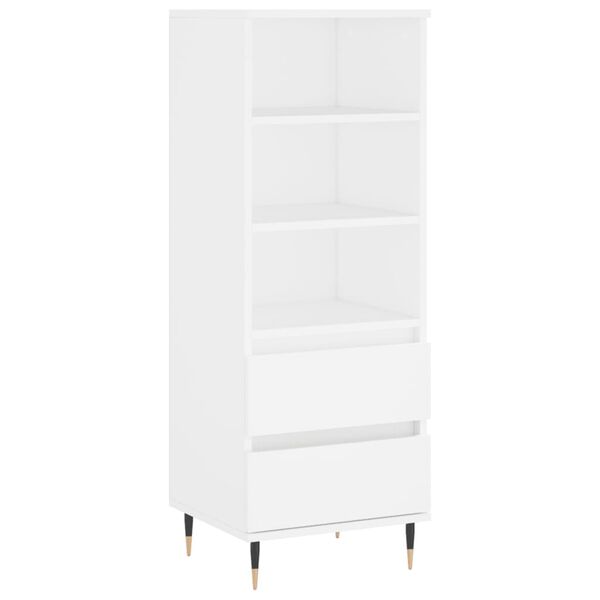 vidaXL Highboard Wei&szlig; 40x36x110 cm Holzwerkstoff