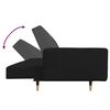 vidaXL Schlafsofa 2-Sitzer mit 2 Kissen Schwarz Samt