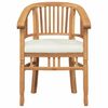 vidaXL Stuhl mit Kissen 2 pcs Braun 63 x 58 x 89 cm Massivholz Teak