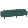 vidaXL Sofa mit Kissen Dunkelgr&uuml;n 250 x 77 x 76 cm Samt