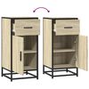 vidaXL Sideboard Sonoma-Eiche 35,5x35x76 cm Holzwerkstoff und Metall