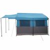 vidaXL Familienzelt mit Dach Blau und Grau 324 x 255 x 230 cm