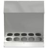 vidaXL H&uuml;hnerf&uuml;tterer Silber 40 x 40 x 45 cm Verzinkter Stahl