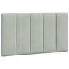 vidaXL Bettgestell ohne Matratze "Hanko" Hellgrau 90x190 cm Samt