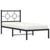 vidaXL Bettgestell mit Kopfteil Metall Schwarz 80x200 cm