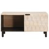 vidaXL Couchtisch Wei&szlig; 80 x 50 x 40 cm Massivholz Mango