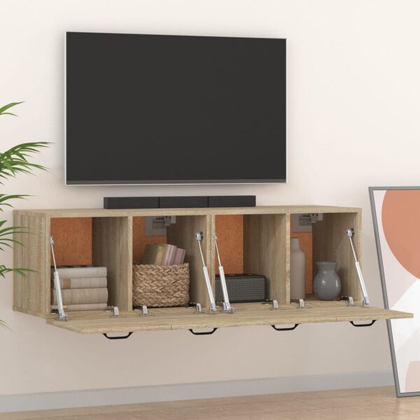 vidaXL Wandschr&auml;nke 2 Stk. Sonoma-Eiche 80x35x36,5 cm Holzwerkstoff