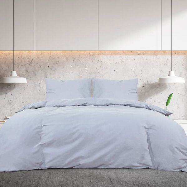 vidaXL Bettw&auml;sche-Set Grau 220x240 cm Baumwolle