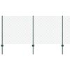 vidaXL Maschendrahtzaun mit Pfosten 25 x 1 m PVC-beschichteter Stahl