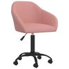 vidaXL Esszimmerst&uuml;hle 6 Stk. Drehbar Rosa Samt