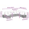 vidaXL Gartensofa-set mit Kissen 8 pcs Grau Poly Rattan