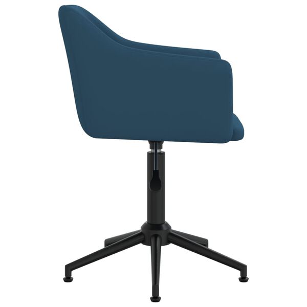 vidaXL Esszimmerstuhl Drehbar Blau Samt