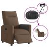 vidaXL Relaxsessel Elektrisch Braun Stoff
