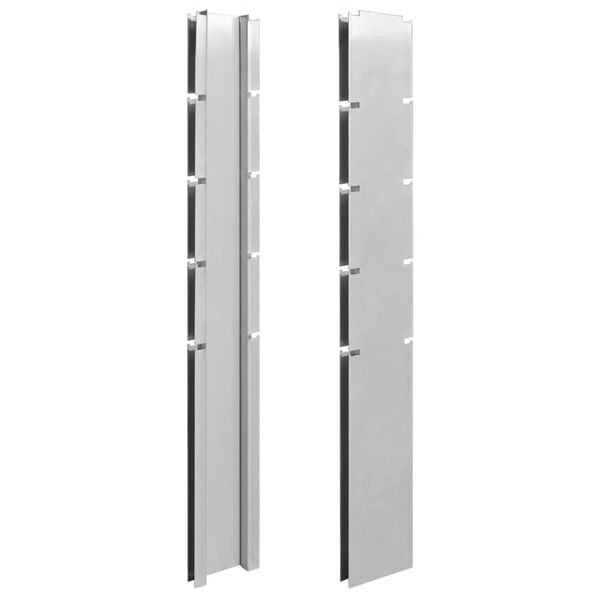 vidaXL Zaunpfosten 20 Stk. Silbern 140 cm Verzinkter Stahl