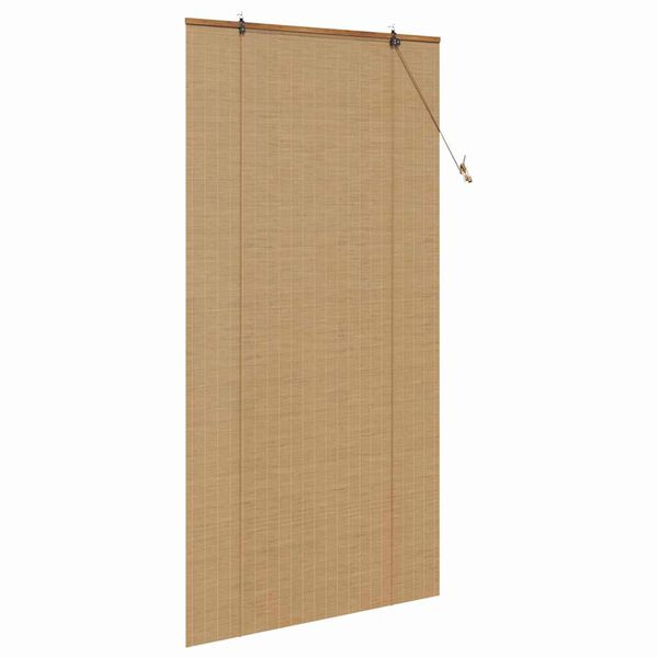 vidaXL Rollo mit Vorh&auml;ngen Braun 120 x 220 cm Bambus