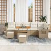 vidaXL Garten-Sofa-Set 9 pcs Beige Poly-Rattan
