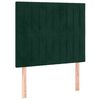 vidaXL Boxspringbett mit Matratze Dunkelgr&uuml;n 90x190 cm Samt