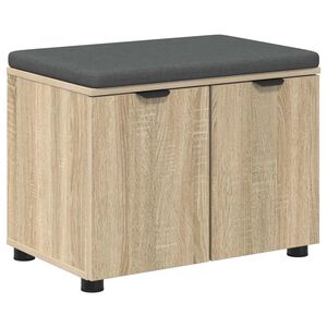 vidaXL Flurbank mit Kissen mit Speicher Sonoma-Eiche 60 x 38 x 46 cm