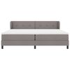 vidaXL Boxspringbett mit Matratze Taupe 200 x 200 cm Stoff