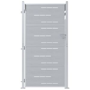 vidaXL Gartentor 85 x 174 cm Edelstahl Silber Abschlie&szlig;bar