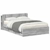 vidaXL Bettgestell mit Stauraum Sonoma-Grau 140 x 200 cm Holzwerkstoff
