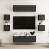 vidaXL 8-tlg. TV-Schrank-Set Schwarz Holzwerkstoff