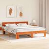 vidaXL Bettrahmen Wachsbraun 200 x 200 cm Massives Kiefernholz