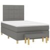vidaXL Boxspringbett mit Matratze Dunkelgrau 120x200 cm Stoff