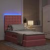 vidaXL Bett mit Stauraum und LED mit Matratze Rosa 90 x 190 cm Samt