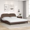 vidaXL Bett "Viana" mit Matratze Braun 180x200 cm Kunstleder
