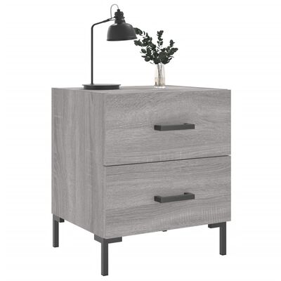 vidaXL Nachttisch Grau Sonoma 40x35x47,5 cm Holzwerkstoff