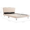 vidaXL Bett mit Memory-Schaum-Matratze Beige Stoff 140&times;200 cm