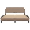 vidaXL Bettgestell "Dover" Cappuccino-Braun 120x200 cm Kunstleder