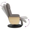 vidaXL Massagesessel mit Fu&szlig;teil Taupe Stoff