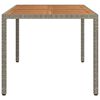 vidaXL Gartentisch 150x90x75 cm Poly Rattan und Akazienholz Grau
