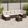 vidaXL Garten-Sofa-Set 8 pcs Braun Poly Rattan
